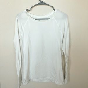 White long sleeve athletic top